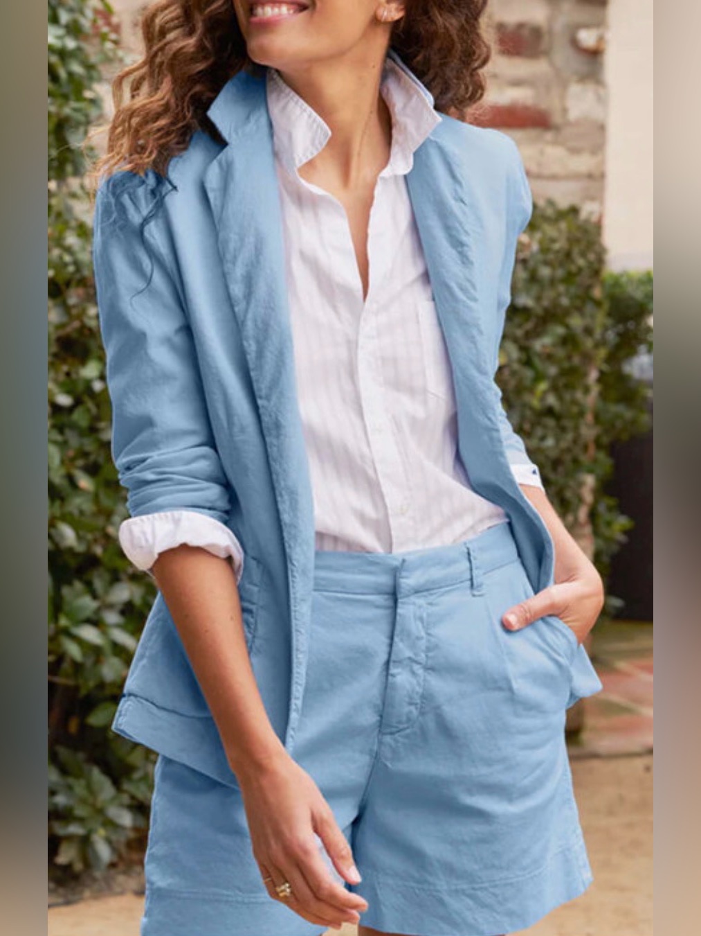 $478 Frank & Eileen Hydrangea Dublin Tailored Blazer Sz S